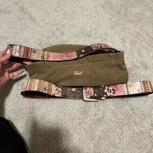 Fossil, medium size belt and shoulder bag to match